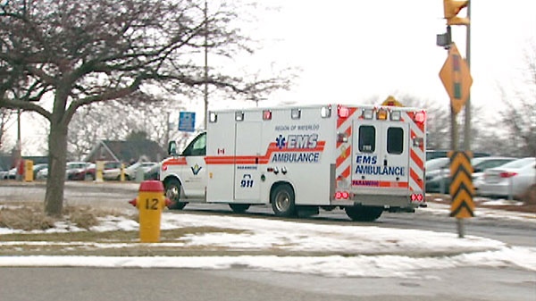 An ambulance is seen in Waterloo Region on Tuesday, March 8, 2011.