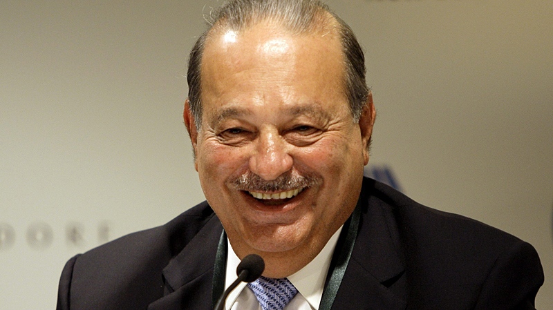 Mexican tycoon Carlos Slim Helu holds a press conference at the Forbes Global CEO conference in Sydney, Wednesday, Sept. 29, 2010. (AP / Jeremy Piper)