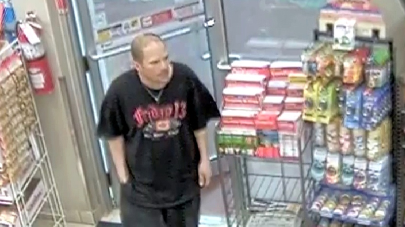 Security camera image of suspect