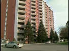 Police say a young man has died after falling from this apartment building on Jalna Boulevard in London, Ont., on May 3, 2013. 