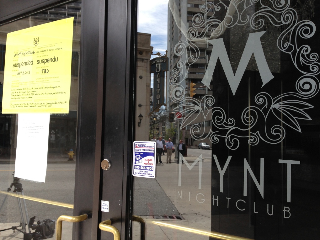 Mynt Nightclub suspension sign