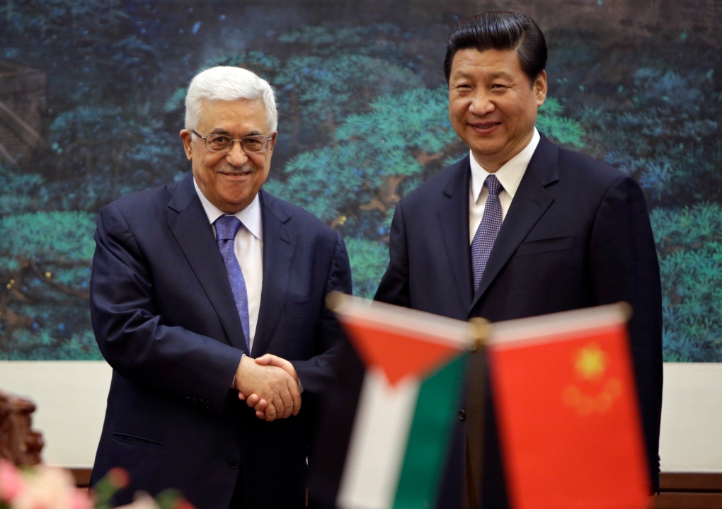 Mahmoud Abbas, Xi Jinping in Beijing, May 6, 2013