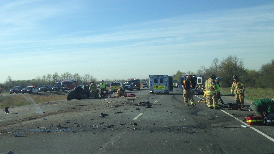 Highway 404 multi-vehicle crash