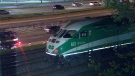 Part of the Lakeshore West GO Transit line is shut down for a fatality investigation, Wednesday, March 8, 2013.

