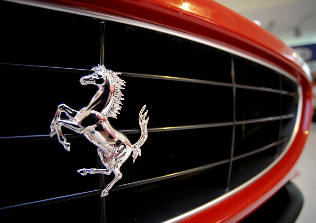 Ferrari's prancing horse logo.