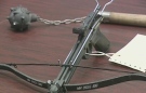 File photo of crossbow and mace