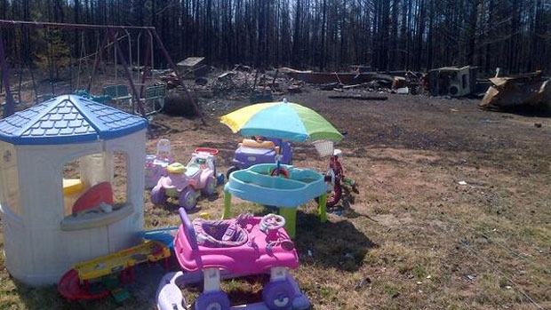 Little remains of this home in River Glade, N.B. after it was destroyed by fire. (CTV Atlantic)