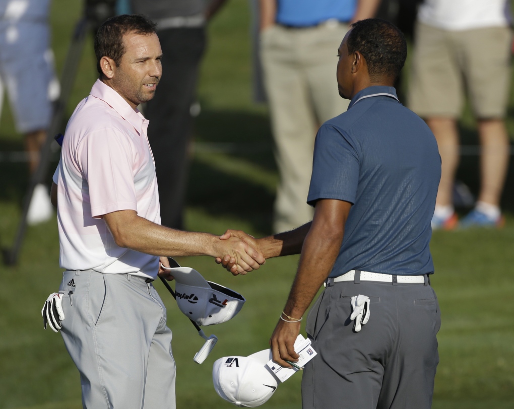 Sergio Garcia, Tiger Woods at Players