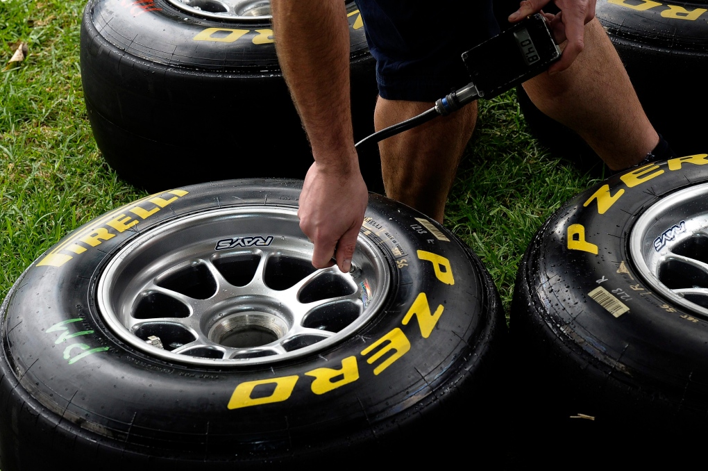 Pirelli tires on March 24, 2011.