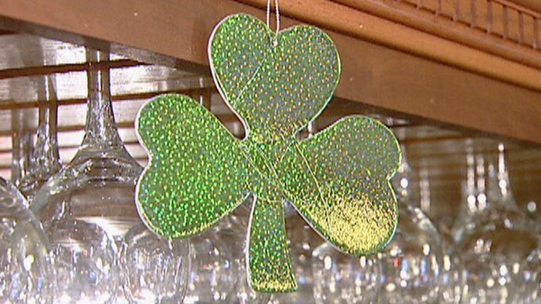 A shamrock is seen at St. Patrick's Day celebrations in Kitchener, Ont. on Thursday, March 17, 2011.