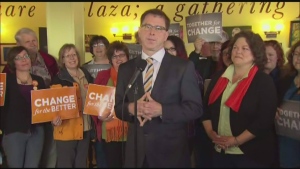 Adrian Dix embarked on a 24-hour campaign marathon Monday, while Christy Clark’s campaign harped on a years-old NDP document to suggest their opponents are hiding a secret agenda. 