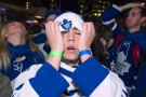 Toronto Maple Leafs fans react to the Boston Bruins fourth goal while watching Game 7 third period NHL action against the Boston Bruins at Maple Leafs Square in Toronto on Monday, May 13, 2013. (Frank Gunn / THE CANADIAN PRESS)  