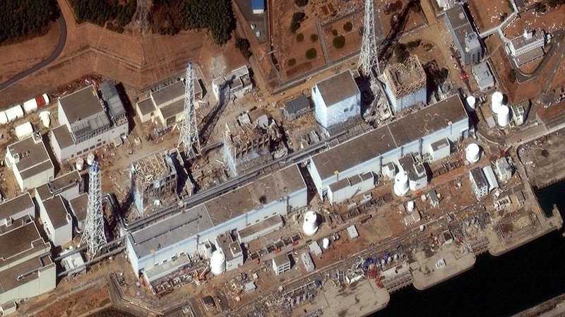 This satellite image shows the Fukushima Dai Ichion Friday, March 18, 2011. (DigitalGlobe) 