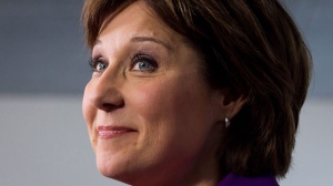 British Columbia Premier Christy Clark pauses during a news conference at her office in Vancouver, B.C., on Wednesday May 15, 2013. (THE CANADIAN PRESS/Darryl Dyck)
