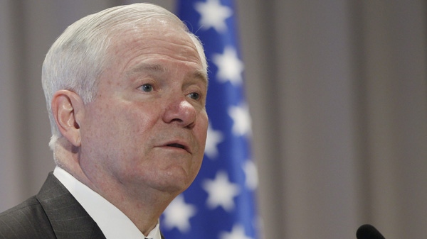 U.S. Defence Secretary Robert Gates addresses military officers at the Naval Museum in St. Petersburg, Russia, Monday, March 21, 2011. (AP Photo/Charles Dharapak, Pool)