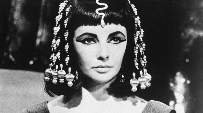 Elizabeth Taylor portrays Cleopatra in the 1963 production of 'Cleopatra' from 20th Century Fox.