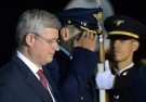 Prime Minister Stephen Harper arrives in Cali, Colombia on May 22, 2013 to take part in the Pacific Alliance summit. (Sean Kilpatrick/THE CANADIAN PRESS)