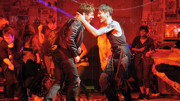John Gallagher Jr., left, and Tony Vincent are shown in Green Day's, 'American Idiot.'