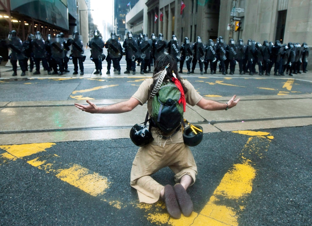 G20 protester in downtown Toronto