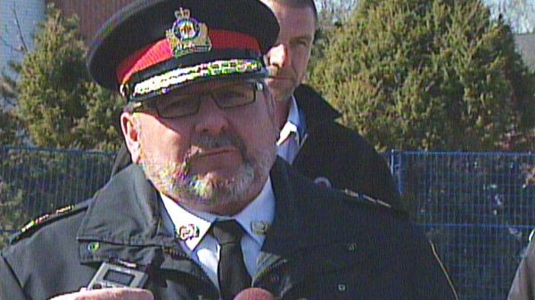 Police Chief Rod Freeman speaks at a press conference in Woodstock, Ont. on Wednesday, March 30, 2011.