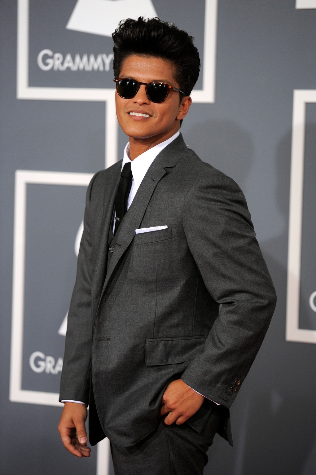 Bruno Mars arrives at annual Grammy Awards