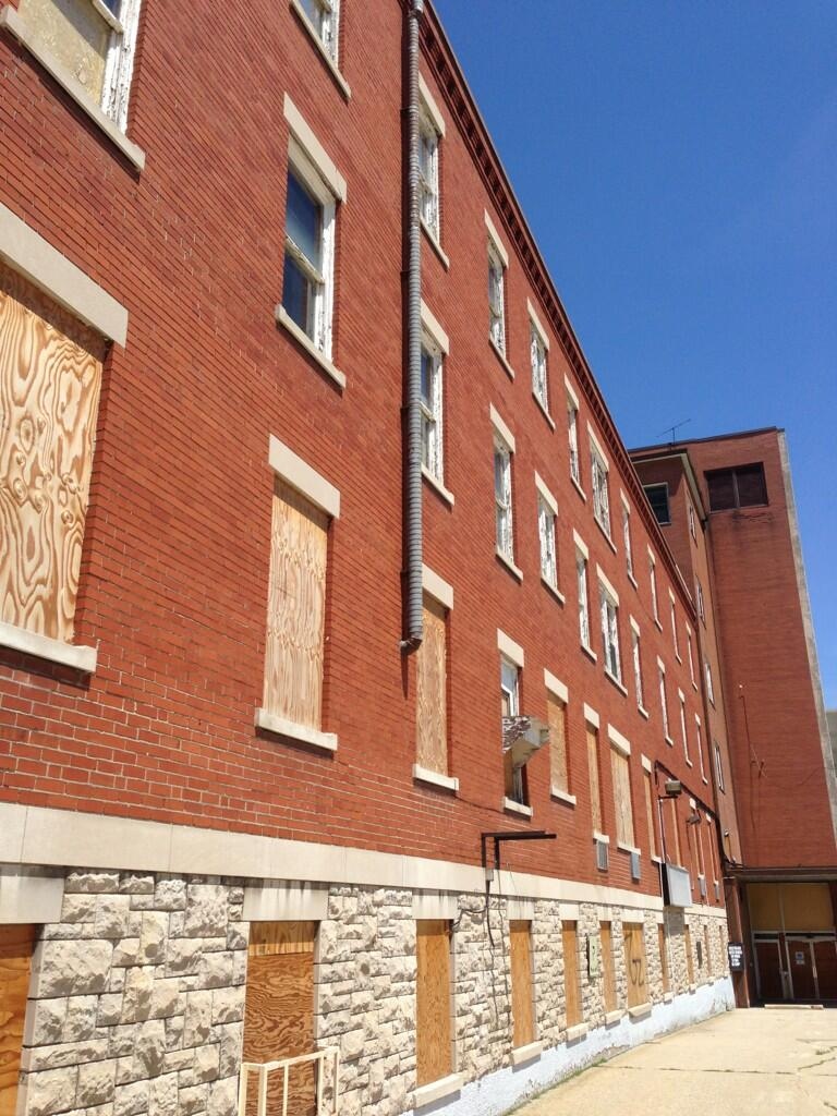 The boarded up Bluewater Health - Mitton Site hospital has become a blight on the community in Sarnia, Ont., Tuesday, June 4, 2013. (Bryan Bicknell / CTV London)