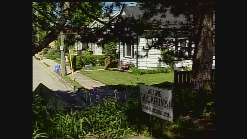 A sign in support of preserving the Blackfriars neighbourhood is seen in London, Ont. on Tuesday, June 4, 2013.