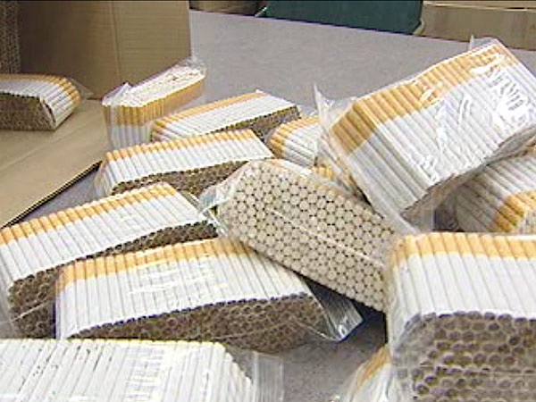 Police found 400,000 illegal cigarettes in a vehicle going from Ontario into Manitoba on May 1, 2008.