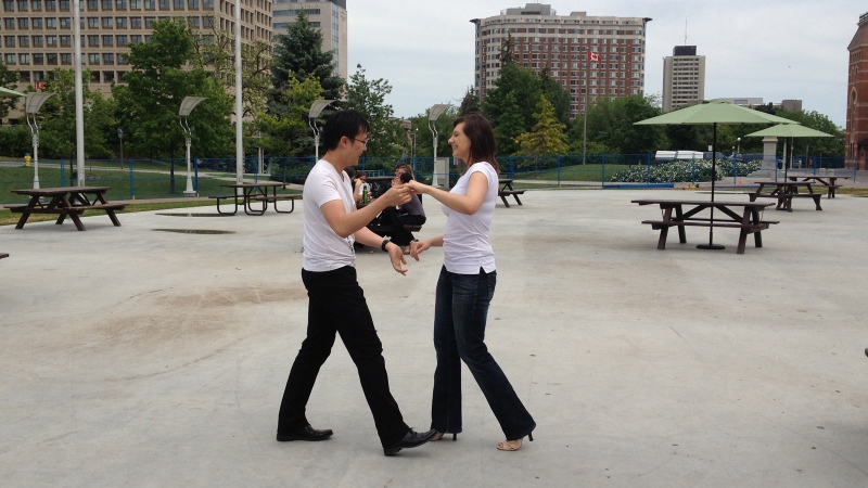 Free Salsa dancing lessons among the summer schedule at Ottawa's Rink of Dreams location.