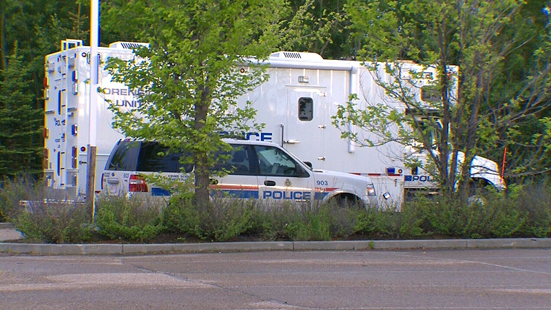EPS investigators on the scene, where the body of a man was found Wednesday, June 5 in the area of 170 St. and 68 Ave.