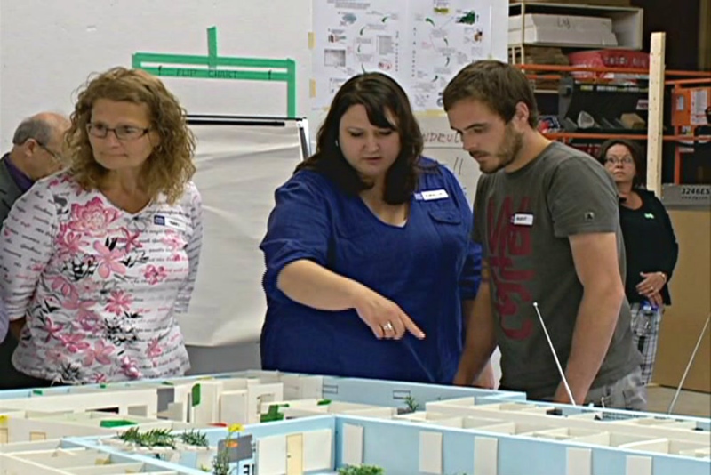 Models of what the new hospital could potentially look like were on display in North Battleford on Friday.