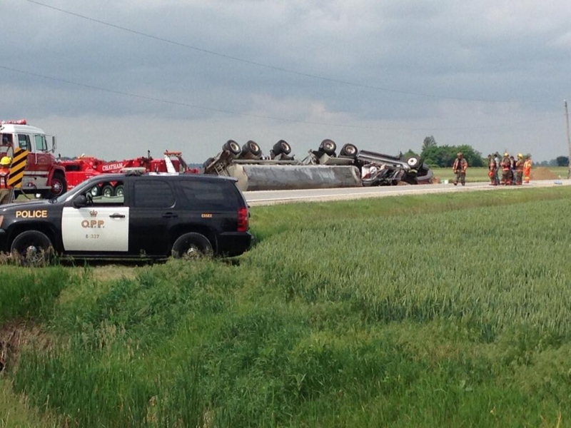 Truck rollover on McCain Side Road on Saturday, June 7, 2013
Stefanie Masotti/CTV Windsor