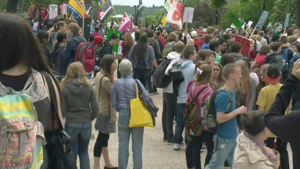 CTV Edmonton: High school students protesting cuts