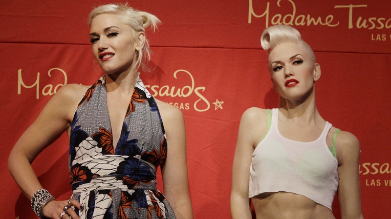 Singer Gwen Stefani poses for photos with a wax figure of her Wednesday, Sept. 22, 2010, at Madame Tussaud's in Las Vegas.