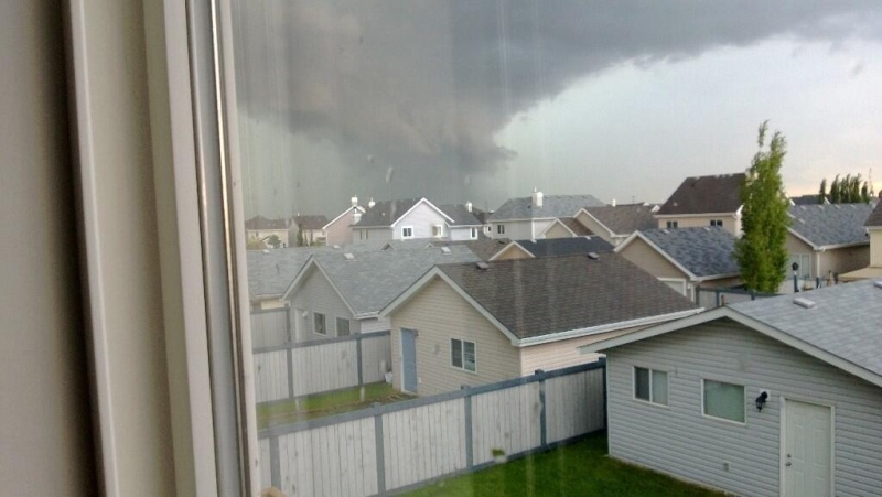 A scene of the storm taken from Summerside, just south of Anthony Henday Drive Wednesday, June 12. Courtesy: J. Miller