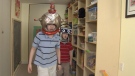 Brothers Luke and Andrew Chaplin dress up as robots in their Burnaby home. April 7, 2011. (CTV)
