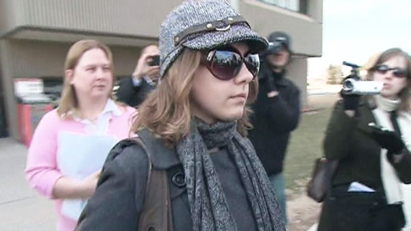 Convicted fraudster Ashley Kirilow leaves court in on Thursday, April 7, 2011.