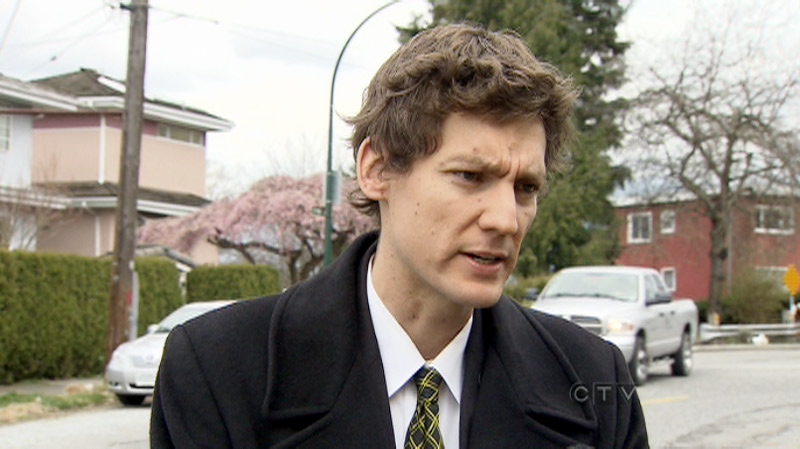 David Eby, executive director of the B.C. Civil Liberties Association, talks with CTV in Vancouver on Saturday, April 9, 2011, about a stun gun incident involving an 11-year-old boy and the RCMP in Prince George, B.C.