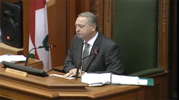 Montreal city council speaker Claude Dauphin refused a request from Mayor Gerald Tremblay to step down from his position amid allegation of improprieties in granting a subsidy in Lachine.