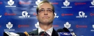 Toronto Maple Leafs head coach Paul Maurice listens to questions during a news conference at the Air Canada Centre in Toronto on Monday, April 7, 2008. (J.P. Moczulski / THE CANADIAN PRESS)