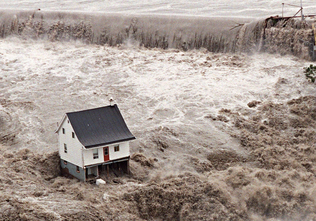 Flooding in Saguenay region in 1996