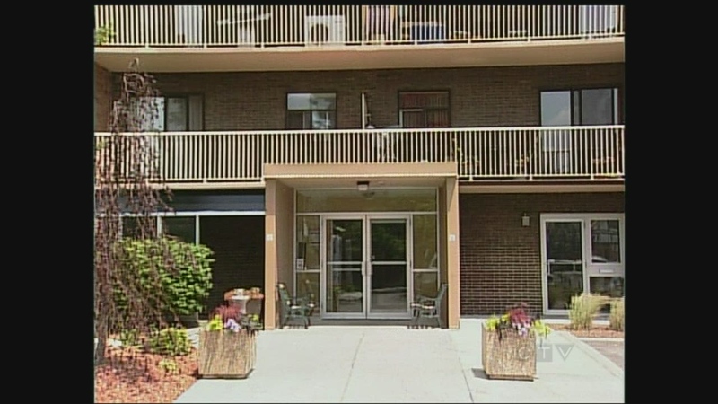 A woman spent several hours trapped in an elevator in this building in Sarnia, Ont. over the weekend.