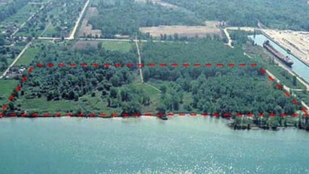 Ojibway Shores site as seen on the Windsor Port Authority's website.
