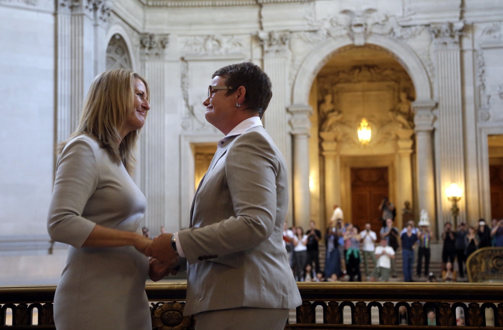 Plaintiffs in California gay marriage case wed