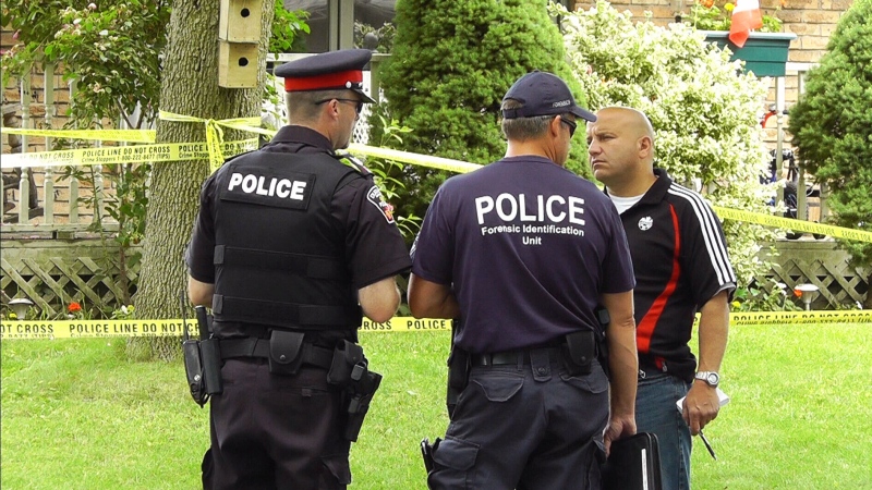 Durham Regional Police  after a stabbing incident in Whitby, Ont, left a person in hospital on Sunday, June 30, 2013.