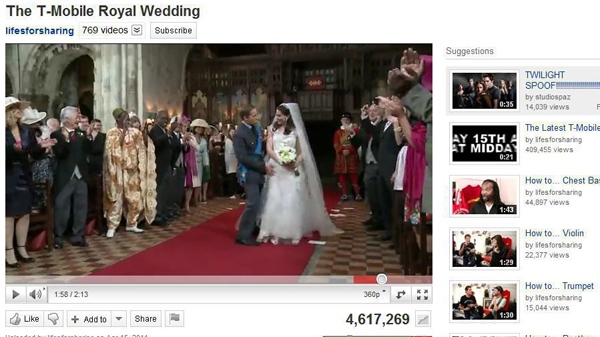 A spoof video of the April 29 nuptials of Prince William and Kate Middleton is going viral.