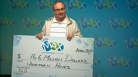 Extended: Lotto Max winner pick up his cheque