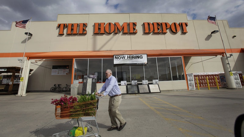 In this Feb. 20, 2011 photo, the outside of a Home Depot store is shown. (AP Photo/LM Otero)
