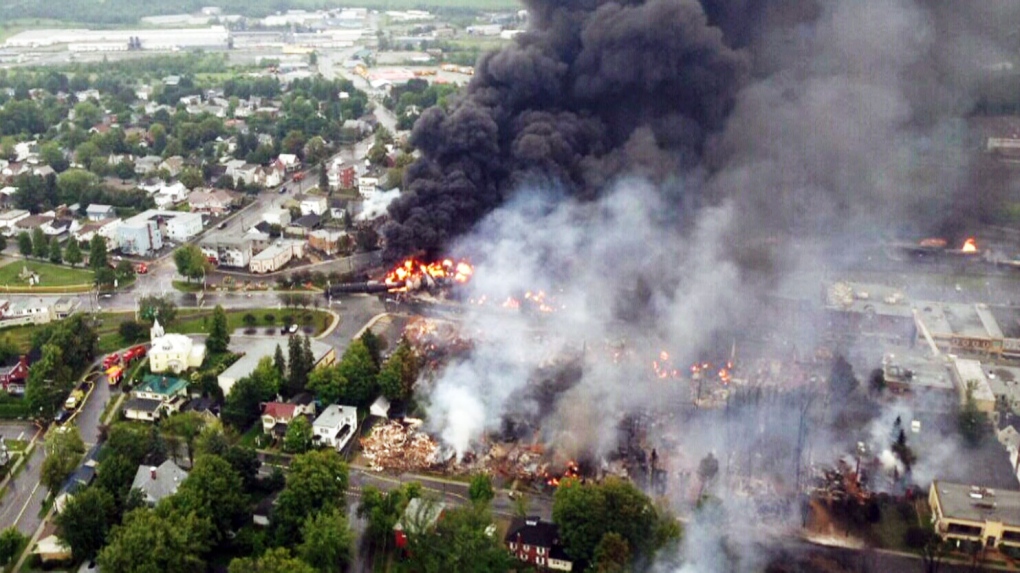 Massive fire in Quebec still burning