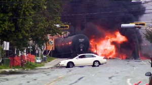 Quebec train derailment sparks massive explosion